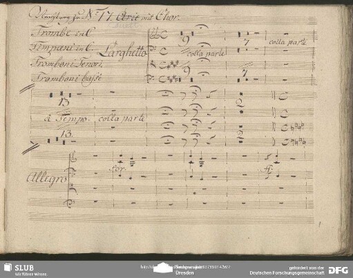 Duett mit Chor (tr, timp, trb)