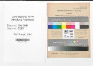 Entnazifizierung Karl Von Bornhaupt , geb. 04.03.1886 (Oberst)
