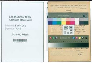 Entnazifizierung Adam Schmitt , geb. 16.09.1901 (Schachtmeister)