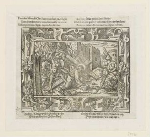 Kreuztragung, aus: "Biblische Figuren deß Neuwen Testaments", Frankfurt am Main 1562, S. d3 verso