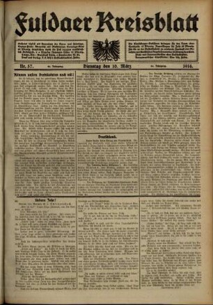 Ausgabe vom Dienstag, den 10. März 1914.
