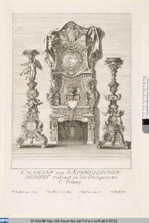 Chamine von S. Koeniglichen Hoheit Cabinet in der Orengerie zu C. Erlang