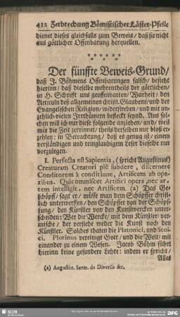 Der fünffte Beweis-Grund ...