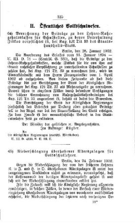 Niederschlagung überhobener Alterszulagen für Volksschullehrer : [H. Öffentliches Volksschulwesen]