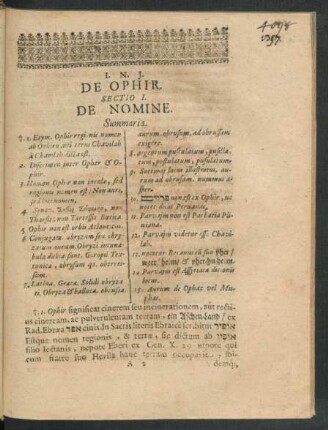 Sectio I. De Nomine.