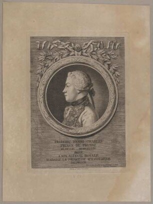 Bildnis des Frederic Henri Charles, Prinz von Preußen