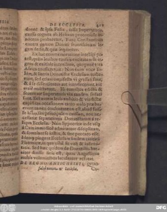 De Regno Antichristi, Quod fals[...] nominatur Ecclesiae. Caput VIII.