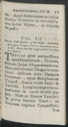 Cap. XII. Turca ...