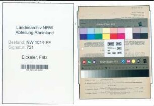 Entnazifizierung Fritz Eickeler , geb. 03.04.1913 (Arbeiter)