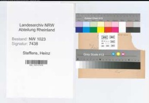 Entnazifizierung Heinz Steffens , geb. 27.02.1905 ()