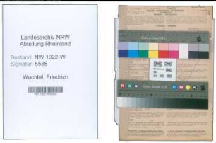 Entnazifizierung Friedrich Wachtel , geb. 05.11.1900 (Finanzbeamter)