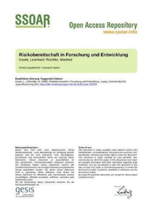 Risikobereitschaft in Forschung und Entwicklung