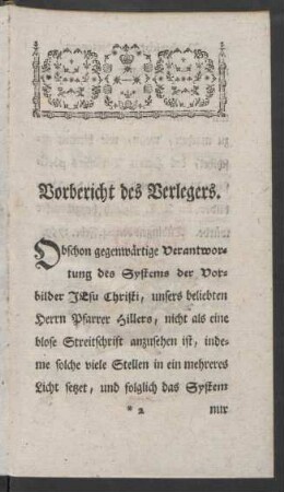 Vorbericht des Verlegers