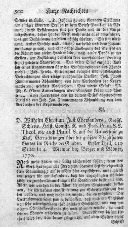 Betrachtungen über die größten Wohlthaten Gottes im Reiche der Gnaden. T.1.
