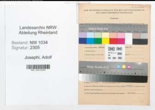 Entnazifizierung Adolf Josephi , geb. 00.00.0000 (Konteradmiral)
