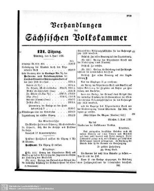121. Sitzung