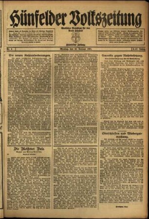 Ausgabe vom Montag, den 10. Januar 1921.