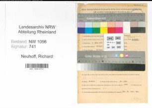 Entnazifizierung Richard Neuhoff , geb. 03.03.1899 (Lehrer)
