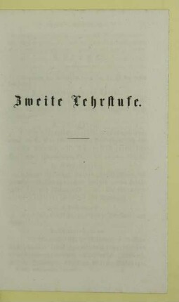 Zweite Lehrstufe