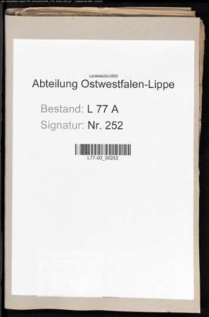 Gogerichtssachen des Fleckens bzw. des Stadtgerichts Lage