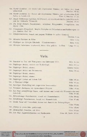 Varia (Nr. 734-823)