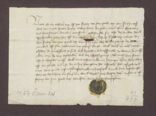 Erstreckung eines Rechtstags zu Mosbach in Sachen des Pfalzgrafen Otto von Mosbach gegen Hans Stang.