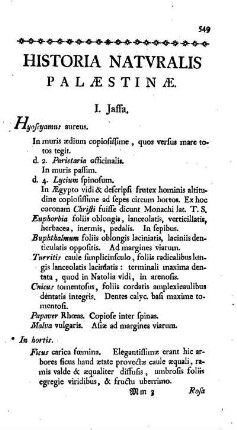 Historia Naturalis Palaestinae