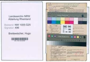Entnazifizierung Hugo Breitewischer , geb. 02.07.1910 (Kaufmann)