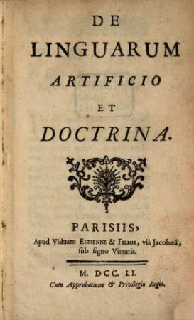 De linguarum artificio et doctrina