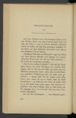 Die Gottesgabe