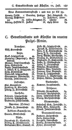 C. Gewerbetreibende und Künstler