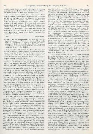 713-715 [Rezension] Didaktik des Religionsunterrichts - Wissenschaftstheorie