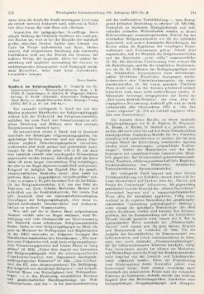 713-715 [Rezension] Didaktik des Religionsunterrichts - Wissenschaftstheorie