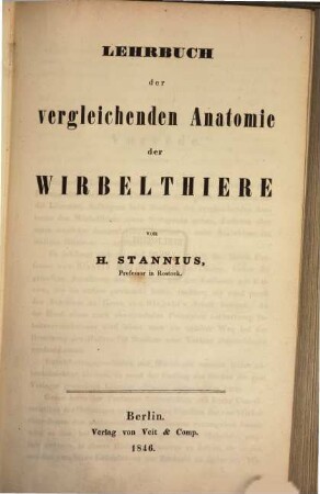 Lehrbuch der vergleichenden Anatomie, 2. Wirbelthiere