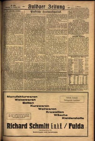 Zweite Ausgabe vom Samstag, den 18. Dezember 1926.