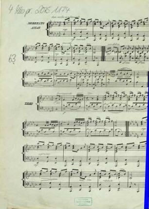 Dernière pensée musicale de C. M. Weber : arrangée pour le piano avec un allegretto