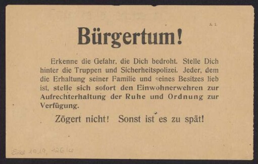 Bürgertum!