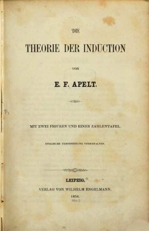 Die Theorie der Induction