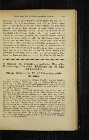 Einige Worte über Dörpfelds pädagogische Arbeiten