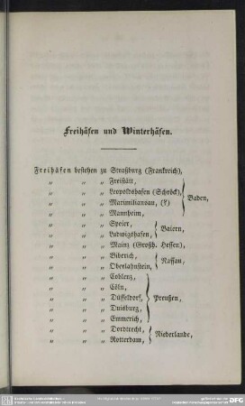 Freihäfen und Winterhäfen