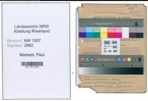 Entnazifizierung Paul Markant , geb. 29.03.1902 (Buchhalter)