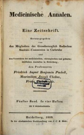 Medicinische Annalen. 5. 1839