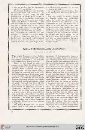 Willy von Beckenraths "Johannes"