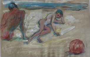 Nackte Fig. am Strand