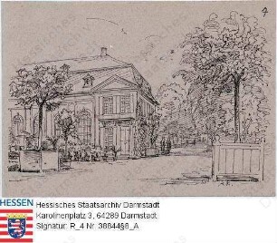 Darmstadt-Bessungen, Orangerie / aus Serie "Darmstadt 1945 / Zeichnungen Darmstädter Künstler / Designs of artists of Darmstadt"