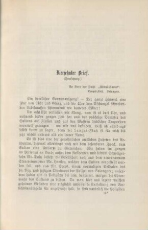 Vierzehnter Brief (Fortsetzung)