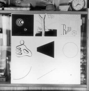Methodisches Blatt. Pinsel, Feder, Tusche, Spritztechnik; 58 x 58 cm (1935; H. Rose)