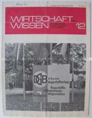 Monatszeitschrift des DGB für Angestellte u.a. über den 6. Bundes-Angestelltentag in Nürnberg