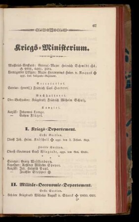 Kriegs=Ministerium.