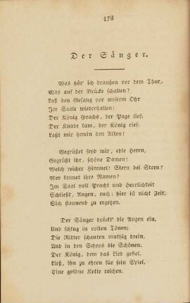 Der Sänger.